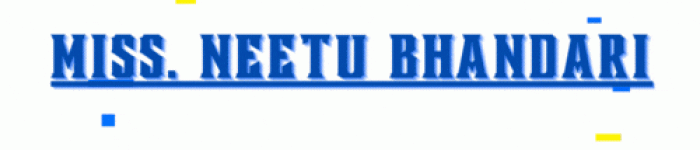 Miss. Neetu bhandari